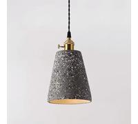 LXYST Natural Stlight Fixtures Kitchen Island Single Farmhouse Industrial Hanging Ceiling Lamp Faux Concrete Lighting Mid Century Chandelier for Dining Room Table Office Cbar/Gray