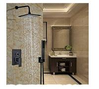 LXYST Nordic Black Set Copper In-Wall Pre-Embedded Concealed Bathroom Faucet Hot and Cold Shower Beautiful Practical