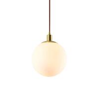 LXYST Nordic Brass One-Head Chandelier Creative Glass Pendant Light for Bedroom Corridor Staircase Round Lamp in cm Sizes - Home Decor