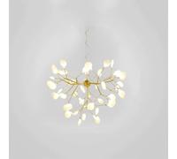 LXYST Nordic Creative Chandelier 9-Head Firefly Pendant Light Black White Hanging Lamp for Living Room & Bedroom Unique Tree Branch Leaf Stunning Home Decor