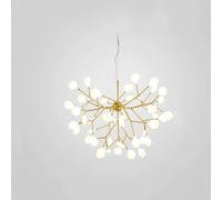LXYST Nordic Creative Chandelier Pendant Light 9-Head Firefly Black White Hanging Lamp for Living Room Bedroom Unique Tree Branch & Leaf Suspension Fixture