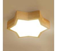LXYST Nordic Creativity Flush Mount Hallway Light Mid Century Star Sdining Room Ceiling Lamp Japanese Style Minimalist Wooden Chandelier for Balcony Aisle Stairs Entrance Hall/55Cm