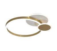 LXYST Nordic Flush Mount s Light, 40W*2 Ultra-Thin Rings Close to Ceiling Lighting Fixture for Living Dining Room Bedroom Kitchen Island,Tricolor Light-A