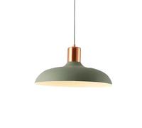 LXYST Nordic Industrial Style Pendant Light with Colorful Dome Lampshade, Adjustable Ceiling Suspension for Kitchen Island, Bar, Restaurant, Living Room (40cm)
