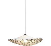LXYST Nordic Leaf Fabric Light Japanese Retro Kitchen Island Hanging Lamp Indoor Lighting Mid Century Minimalist White Dining Table Chandelier for Living Room