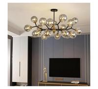 LXYST Nordic Light Luxury Living Personality Bedroom Dining Room Lamp Net Red Magic Bean Chandelier(20 Smoky Gray)