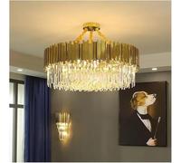 LXYST Nordic Luxury Crystal Chandelier for Living Room Hotel Lobby Restaurant Round Gold Pendant Light Elegant Home Decoration & Illumination Solution