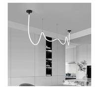 LXYST Nordic Minimalism Pendant Light for Living Dining Room Chandelier & Office Bar Hanging Lamp Stylish Lines with Wall Sconces
