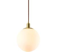 LXYST Nordic Minimalist Brass Chandelier Creative Round Pendant for Bedroom Corridor Staircase Glass Available in Sizes 30 cm Light