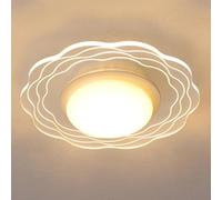 LXYST Nordic White Flowers Bedroom Light Minimalist Floral Close to Hallway Aisle Ceiling Lamp Mid Century Kitchen Chandelier for Office Dining Room Entrance Stairs Living Room/B