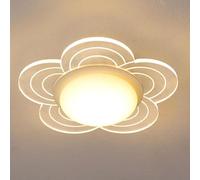 LXYST Nordic White Flowers Bedroom Light Minimalist Floral Close to Hallway Aisle Ceiling Lamp Mid Century Kitchen Chandelier for Office Dining Room Entrance Stairs Living Room/C