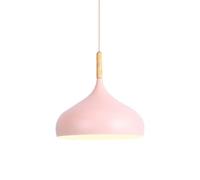 LXYST Nordic Yellow Chandelier with Wooden Top - Versatile Pendant Light for Various Rooms (Blue,40cm)