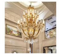 LXYST Palace French Empire Crystal Luxury Pendant Lights Antique Bronze Huge Chandeliers