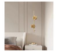 LXYST Postmodern Light Luxury French Brass Chandelier Gold LED Restaurant Italian Bedside Living Room Chandelier(DD25CM)