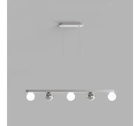 LXYST Postmodern Metal Strip Pendent Lamp Led Three-Color Dimmable Chandelier Indoor Dining Table Adjustable Ceiling Hanging Studio Home Suspended Light Fixture,Chandeliers/One Color/110Cm