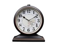 LXYST Quartz Living Room Table Pendulum Retro Home Desktop Fashion Ornaments Desk Clock (Color Black, Size : Arabic Numerals)