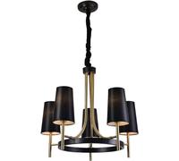 LXYST Retro V-intage Industrial Style Home LED Hanging 5-Head Light Premium Metal Lamp Body Energy Saving Span Fixture, Ceiling Chandelier