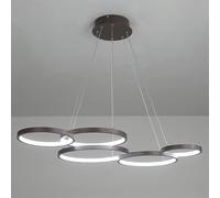 LXYST Ring Table Chandelier Led Light Compatible with Living Dining Room Office Bedroom(One Color-5 Rings)