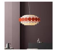 LXYST Round Blossom Chandelier Luxury Pendant Light for Living Bedroom Dining Room Kitchen Colorful Black & Red 80cm Ceiling Fixture