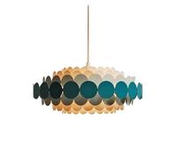 LXYST Round Flower Petal Chandelier Luxurious Colorful Pendant Light for Living Bedroom Dining Room Kitchen 80cm Black Stylish & Elegant Fixture