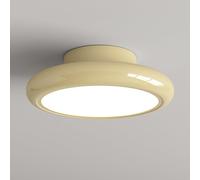 LXYST Round Light Fixture 7.87" Semi- Flush Mount Lamp Led Chandelier Lighting Indoor for Hallway Bedroom Kitchen 4000K Close to Ceiling Lamps/Beige