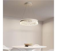LXYST s Minimalist Home Crystal Rings Ceiling Mounted Lighting Hanging Lamp Gold Frame,50cm White-Cold White