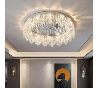 LXYST Scandinavian Style Crystal Ceiling Chandelier LED Luxury Atmosphere Round Living Dining Room Bedroom Set Lamps and Lanterns, Chandelier(D50)