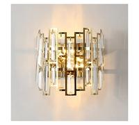 LXYST, Sconces, Copper Wall Luxury Creative Crystal Lamp Compatible with Living Room Restaurant Bedroom Stair Decorative Light (Golden Big)