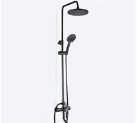 LXYST Sets Massage Copper nozzles Stainless Steel Fittings Mixer Set 9 Inch Hand Shower with Round Jet