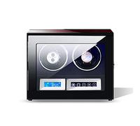 LXYST Smart Automatic Soft Pillow LED Light Mode and Remote Control Mute Motor Watches Winding Box (4+0) Watch Winder