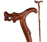 LXYST Solid Stick Crutch Wooden Carved Comfortable Handle Walking Sticks Retro Cane Men and Women for Elderly, Seniors
