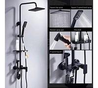 LXYST Space Aluminum Faucet Pressurized Nozzle Into The Wall, Multifunctional Handheld Shower Set
