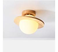 LXYST Spherical Lights with Milk Glass Shade Flush Mount Light Japanese Retro Style Ceiling Lamp,Lamps for Living Room