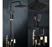 LXYST Stainless Steel Set Room Bathroom Toilet Hot and Cold Mixing Valve Faucet Shower Top Spray Beautiful Practical