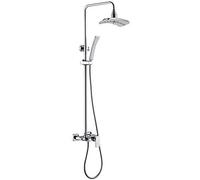 LXYST Storage Desk Set Patent Booster Jet Top Waterfall Hand Spray Full Copper White Silver Shower Faucet,Chrome Steel, Critical Shot Quality Assurance of and