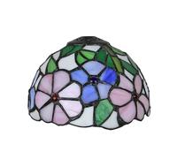 LXYST Style Stained Glass Lampshades Replacement, Only 8 Inch Wide Handmade Flower Shade Fit for Table Lamp Pendant Light Ceiling Light,Dragonfly,Pink
