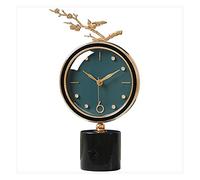 LXYST Table Decoration Silent Quartz Light Luxury Brass Home Living Room Desktop Ornaments Desk Clock