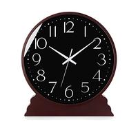 LXYST Table Household Classic Ornaments Living Room White Yellow Black Face Multi-Style Desk Clock (Color Size : 14inches)