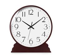 LXYST Table Household Classic Ornaments Living Room White Yellow Black Face Multi-Style Desk Clock (Color Size : 16inch)