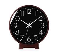 LXYST Table Household Classic Ornaments Living Room White Yellow Black Face Multi-Style Desk Clock (Color Size : 8inches)