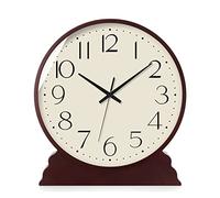LXYST Table Household Classic Ornaments Living Room White Yellow Black Face Multi-Style Desk Clock (Color Size : 14inches)