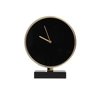 LXYST Table Living Room Ornaments Home Light Luxury Desktop Decoration Mute Desk Clock (Color : Brass)