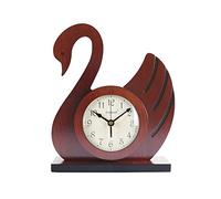 LXYST Table Living Room Wooden Silent Creative Swan Shape Decorative Study Ornaments Desk Clock