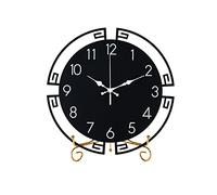 LXYST Table New Chinese Living Room Large Pendulum Fashion TV Cabinet Ornaments Desktop Desk Clock (Color Black, Size : L)