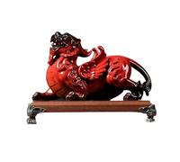 LXYST Table Statue Chinese Ceramic Attract Wealth Ornaments Feng Shui Town House Home Living Room Entrance Buddha Decoration (Size : Right)