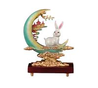 LXYST Table Statue Colored Rabbit Lucky Feng Shui Sculpture Living Room Porch Decorations Copper Ornaments Buddha Decoration (Color : Brass)