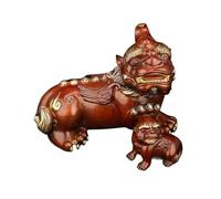 LXYST Table Statue Copper Luxury Decorative Vintage Chinese Modeling Wealth Attraction Feng Shui Ornaments Home Living Room Decorations Buddha Decoration (Color Left, Size : L