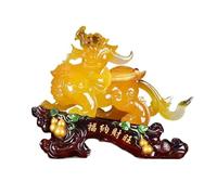 LXYST Table Statue Creative Resin Crafts Wealth Decorative Ornaments Opening Housewarming Gift to Improve Feng Shui Buddha Decoration (Color Right, Size : M), Medium