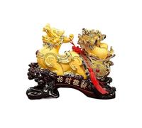 LXYST Table Statue Deluxe Golden Resin Crafts Inviting Wealth and Fortune Ornament Family Feng Shui Decorations Buddha Decoration (Size : Small)