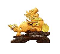LXYST Table Statue Entrance Office Fortune Decorations Fine Resin Crafts Hand Carved Lucky Feng Shui Ornaments Buddha Decoration (Color Left, Size : L)